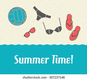 Summer time template card