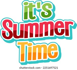 Su texto de verano para la ilustración de diseño de afiches o banners