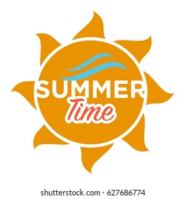 Summer time text in sun