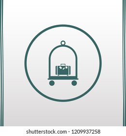 Summer time. Travel bag icon