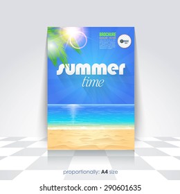 Summer Time, Summer Travel or School Camp Flyer, Brochure Design Template