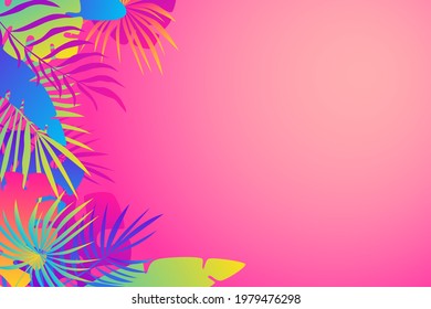 Summer Time Tropical Exotic Pattern Background
