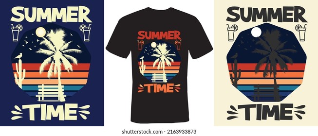 Summer time t-shirt design for summer