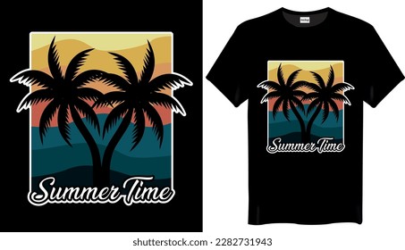 Summer Time Summer T-Shirt Design - Summer Graphic T-Shirts Design