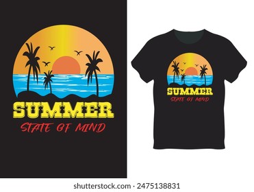 Summer Time T-shirt Design, summer season vector tshirt design illustration