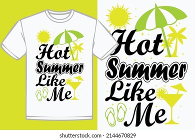 Summer Time T-Shirt Design Vorlage Vektordatei