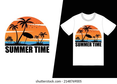 Summer time T-shirt design. Summer t-shirt design vector. For t-shirt print and other uses.