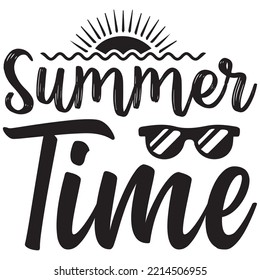 Summer Time T-shirt Design Vector File.