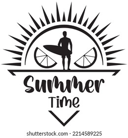 Summer Time T-shirt Design Vector File.