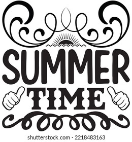 Summer Time T-shirt Design Vector File.