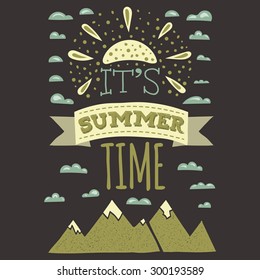 It's summer time typographic print designs in Vintage Style