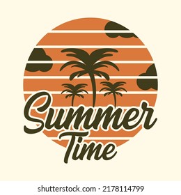 Summer time - Typography Summer T-shirt Design