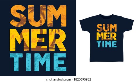 Summer Time Typography Vector Splash Color Stock Vector (Royalty Free ...