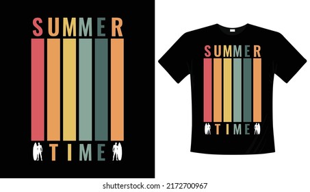 Summer time- typography vector t-shirt design, Holiday Summer t-shirt design