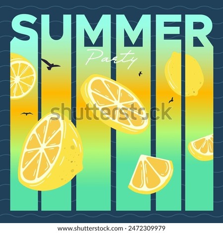 SUMMER TIME. summer vacation, banner and poster template design. Illustration of welcoming summer with a beach and summer nuanced background	