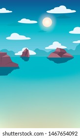 summer time vacation flat design