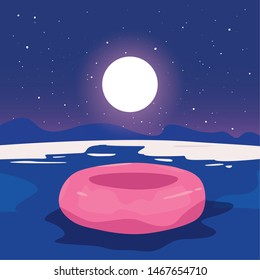 summer time vacation flat design