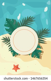 summer time vacation flat design