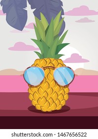 summer time vacation flat design