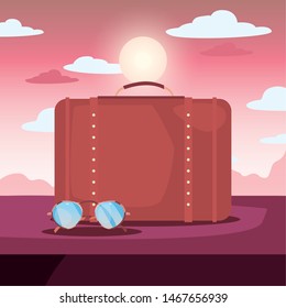 summer time vacation flat design