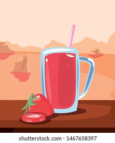 summer time vacation flat design