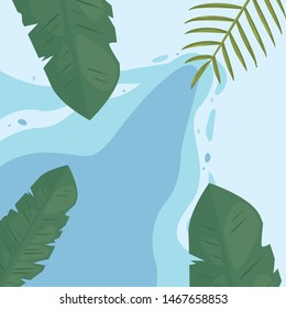 summer time vacation flat design