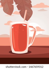 summer time vacation flat design