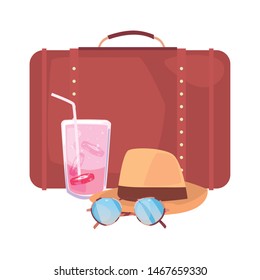 summer time vacation flat design