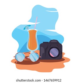 summer time vacation flat design