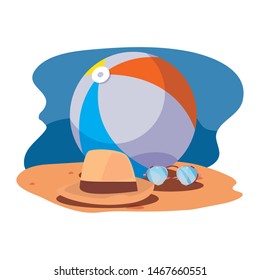 summer time vacation flat design