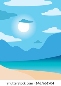 summer time vacation flat design