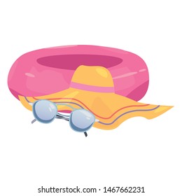 summer time vacation flat design