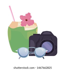 summer time vacation flat design