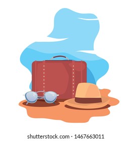 summer time vacation flat design