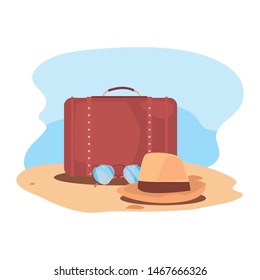 summer time vacation flat design