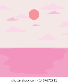 summer time vacation flat design