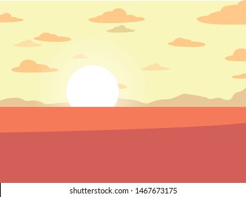 summer time vacation flat design