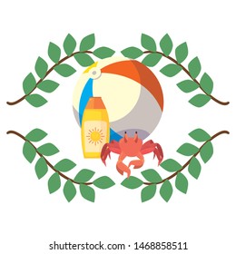 summer time vacation flat design