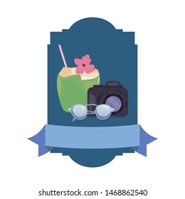summer time vacation flat design