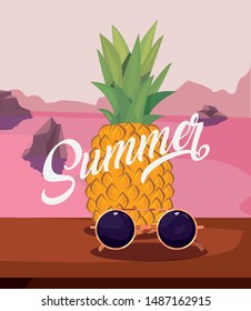 summer time vacation flat design