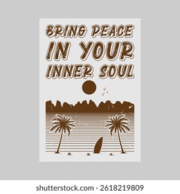 Horário de verão, design de cartaz de férias de verão. Editável, redimensionável, ilustração vetorial.
