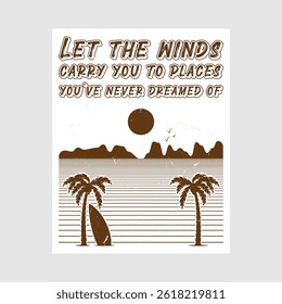 Tiempo de verano, diseño de cartel de vacaciones de verano. Editable, redimensionable, Ilustración vectorial.
