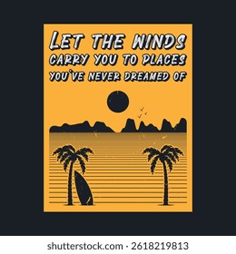 Tiempo de verano, diseño de cartel de vacaciones de verano. Editable, redimensionable, Ilustración vectorial.
