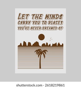 Summer time, summer vacation poster design. Editable, resizable, vector illustration.
