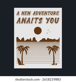 Tiempo de verano, diseño de cartel de vacaciones de verano. Editable, redimensionable, Ilustración vectorial.
