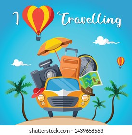 summer time vacation travel, car travel