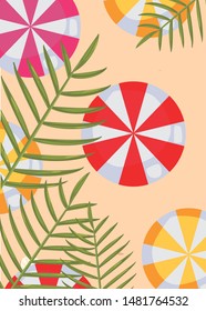 summer time vacations design flat