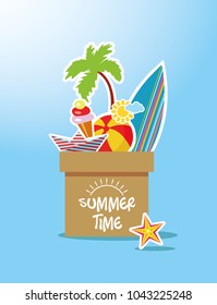 Sommerzeit Vektorbanner-Design
