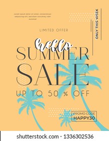 Summer time vector banner design. Abstract design cards perfect for prints,flyers,banners,invitations,special offer and more. - Images vector