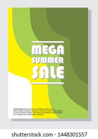 	
Summer time vector banner design with abstract jungle elements in sand colored background